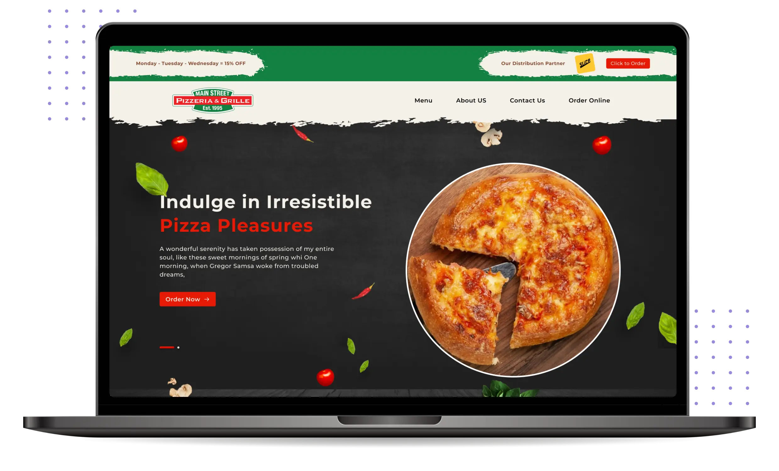 Pizza in Horsham Project Case Study Laptop